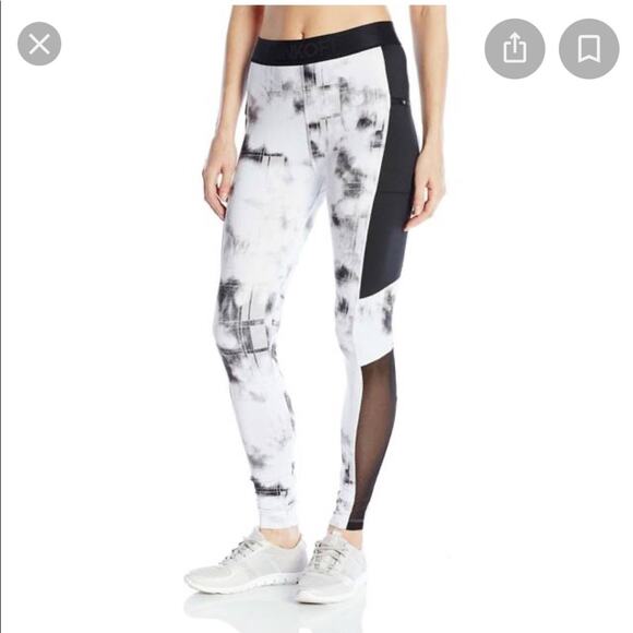 Rebecca Minkoff Black and White Workout Leggings Size Medium - Picture 8 of 8